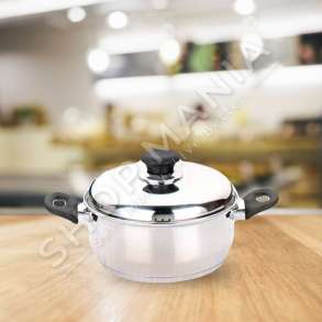 HOMESTYLE - TENXHERE INOKSI ME KAPAK DHE DOREZA PLASTIKE - 22X11CM