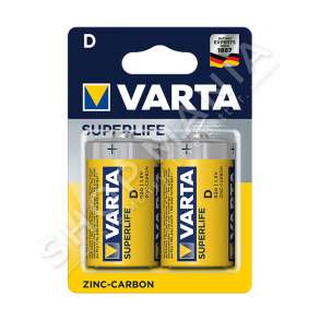 VARTA - BATERI ZINC-CARBON SUPERLIFE D, 1.5V