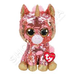 TY ATTIC TREASURES - NJEBRIRESH PREJ PELLUSHI 23CM "BEANIE BOOS FLIPPABLES SUNSET CORAL UNICORN" - 008421367825