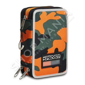 SEVEN - PORTOFOL SHKOLLE ME MJETE & 3 ZINXHIRA "3 ZIP - CAMOUPIX BOY"