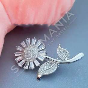 KARFICE ARGJEND ME GUR ZIRKONI "DIZAJN LULE" - DHA-BL9-185