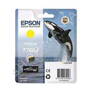 EPSON - KARTUÇË ME BOJË NGJYRË E VERDHË C13T76044010 T7604 RRETH 2100 FAQE 25.9ML ULTRACHROME HD