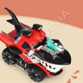 MAKINE-PESHKAQEN ME DRITA & MUZIKE +3VJEC "SHARK CHARIOT OMNI-DIRECTIONAL ROTATION KEEP ROTATING WITH LIGHTS & SOUNDS" - ZR171