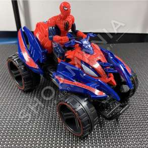 SPIDERMAN LODER ME MAKINE 1:10 +3VJEC "SPIDERMAN AVENGERS FIGURINE REMOTE CONTROL CA ALL TERRAIN QUAD BIKE"