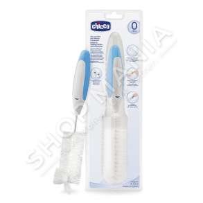 CHICCO - FURCE PER PASTRIMIN E SHISHEVE & BIBERONAVE "BOTTLE & NIPPLE CLEANING BRUSH" - 8003670797456