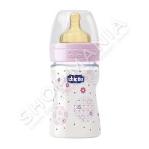 CHICCO - SHISHE ME BIBERON GOME PER  VAJZA "WELL-BEING" - 150ML, +0 MUAJ