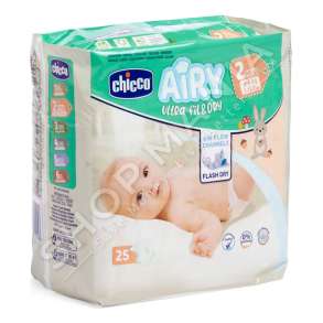 CHICCO - PELENA 25COPE/3-6KG "AIRY ULTRA FIT&DRY MINI DIAPERS" - 8058664154593