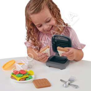 HASBRO - SET LODRASH PER BERJEN E SANDUICEVE ME PLASTELINE +3VJEC "PLAYDOH KITCHEN CREATIONS CHEESY SANDWICH PLAYSET" - 5010993696413