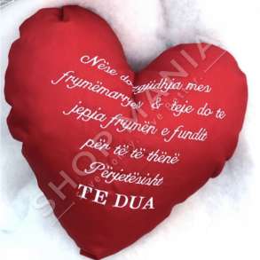 JASTEK NE FORME ZEMRE "ENDRRA E DASHURISE" - 40X40CM