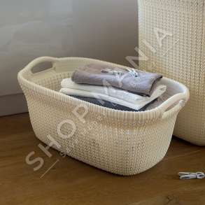 CURVER - SHPORTE RROBASH ME THURJE 40L "KNIT OASIS WHITE" - 3253923677010