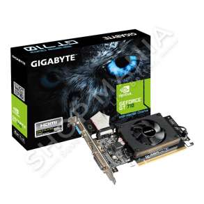 GIGABYTE - KARTE GRAFIKE "GV-N710D3-2GL", 2GB DDR3, 64BIT, NVIDIA GEFORCE GT 710, DVI-D (LIDHJE E DYFISHTE), VGA, HDMI
