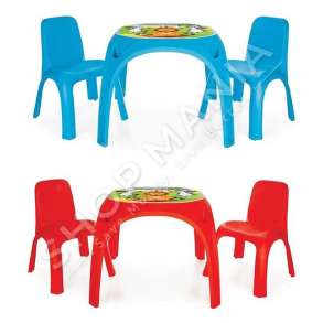 PILSAN - TAVOLINE STUDIMI ME DY KARRIGE PER FEMIJE +3VJEC "KING STUDY TABLE WITH TWO CHAIRS" - 03-422
