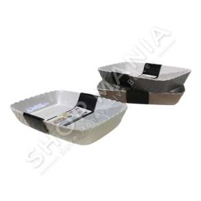 SET ME 3 TAVA PORCELANI DREJTKENDORE 32.6X23.5X5.6CM - 8015361878009