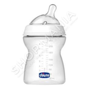 CHICCO - SHISHE ME BIBERON SILIKONI 250ML/+2MUAJSH "FEEDING BOTTLE NATURAL FEELING MEDIUM FLOW" - 8058664010431