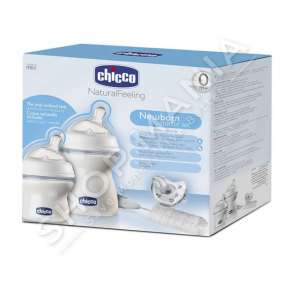 CHICCO - SET USHQYERJE PER BEBE  (2 BIBERONE SHISHE, BIBERON FALLCO & FURCE PASTRUESE BIBERONI) +0 MUAJ
