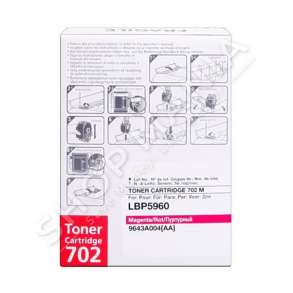 CANON -  TONER NGJYRË MAGENTA 702M 9643A004 CAPACITÀ 6000 FAQE