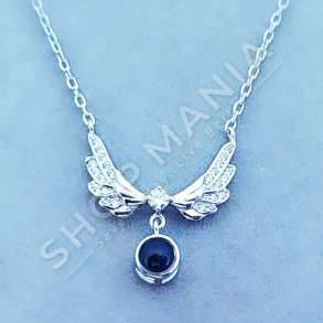 VARESE ARGJEND ME GURE TE VEGJEL ZIRKONI "DIZAJN KRAHE ENGJELLI"