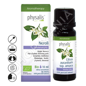 PHYSALIS - VAJ NEROLI PER SJELLJEN E HUMORIT, QETESIMIN & LARGIMIN E ANKTHIT 10ML "NEROLI CITRUS AURANTIUM SSP. AMARA"