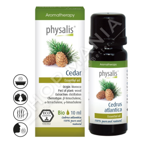 PHYSALIS - VAJ ESENCIAL PER TONIFIKIMIN E LEKURES & NXITJEN E QARKULLIMIT TE SHPESHTE TE GJAKUT 10ML "CEDAR CEDRUS ATLANTICA"