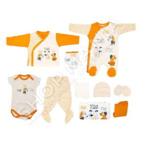 SET ME 10 PJESE (2 BODY, BLUZA, TUTA, KAPUC, DORASHKA, CARCAF, CORAPE, GUSHORE, PECETE) (0-3 MUAJSH)