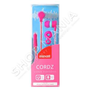 MAXELL - KUFJE "EARPHONE & MIC MAXELL IN-EAR CORDZ PINK 77486" - 4902580774868