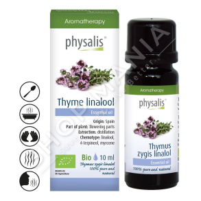PHYSALIS - VAJ PER ZBUTJEN E RRUGEVE TE FRYMEMARRJES & PERMIRESIMIN E GJENDJES SE MISHRAVE TE DHEMBEVE 10ML "THYME LINALOOL THYMUS ZYGIS LINALOL"