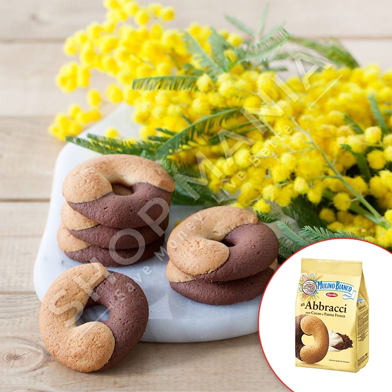 BARILLA/MULINO BIANCO - BISKOTA ME PANA TE FRESKET & KAKAO "ABBRACCI" - 350G