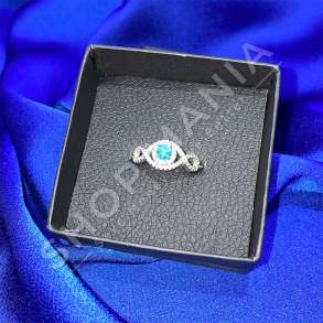 UNAZE ARGJEND ME GUR ZIRKONI BLU "FORME INFINITY" -KL-173