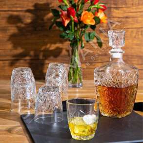 BORMIOLI ROCCO - SET SHISHE 780ML & 6 GOTA WHISKEY 260ML "DEDALO" - OP311