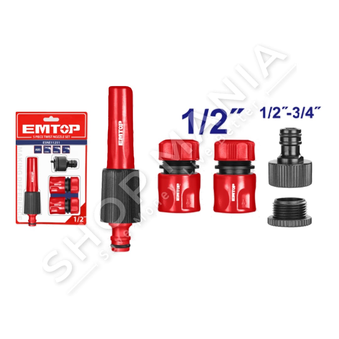 EMTOP - SET 5 COPE RAKORDERI UJI (ADAPTOR 1/2" & 3/4") - ESNE11251