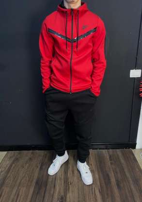 KOSTUM ME BLUZE ME ZINXHIR, KAPUC DHE TUTA "NIKE" LK-148