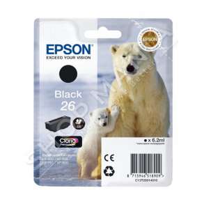EPSON - KARTUÇË ME BOJË NGJYRË E ZEZË C13T26014010 T2601 RRETH 220 FAQE 6.2ML STANDARD