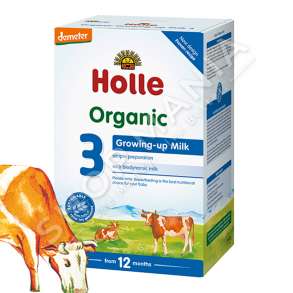 HOLLE - QUMESHT FORMULE LOPE "GROWING-UP 3 - ORGANIC" - 600G, +12 MUAJ