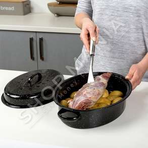 NAVA - TAVE OVALE  ME KAPAK "VESHJE SMALTI"  - 11X42X32CM