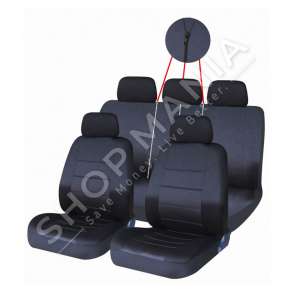 SET VESHJE SEDILJE GRI E ERRET "LEATHER LOOK" BN-1527