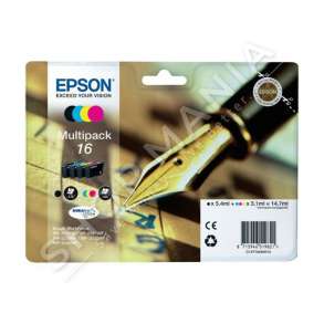EPSON - MULTIPACK NGJYRË E ZEZË / NGJYRË E KALTËR / NGJYRË MAGENTA / NGJYRË E VERDHË C13T16264010 T1626 4 KARTUÇA ME BOJË: T1621 + T1622 + T1623 + T1624