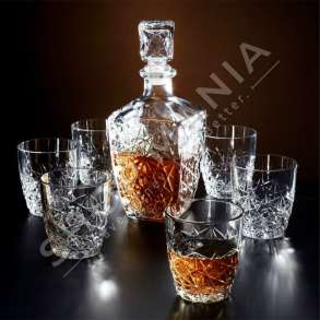 BORMIOLI ROCCO - SET SHISHE 780ML & 6 GOTA WHISKEY 85ML "DEDALO LIQUORE SET"