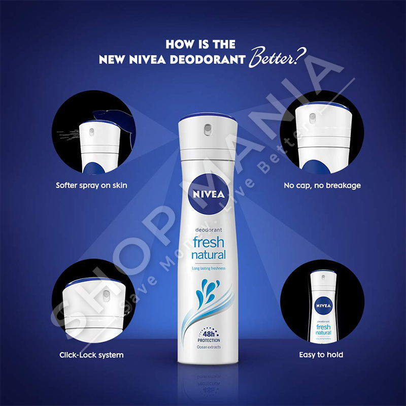 NIVEA - DEODORANT SPRAY PER FEMRA "FRESH WHITE" - 150ML