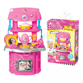 DEDE - SET KUZHINE ME 16 AKSESORE GATIMI +3VJEC "CHEF KITCHEN BARBIE" - 8693830015034
