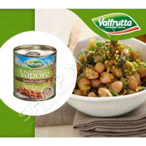 VALFRUTTA - FASULE TE KONSERVUARA "BORLOTTI" - 410G