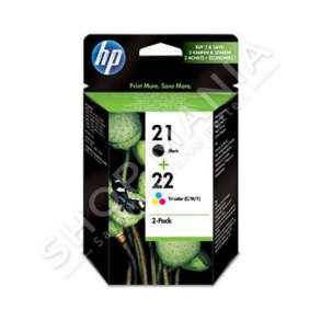 HP - MULTIPACK NGJYRË E ZEZË SD367AE 21+22 KARTUÇË: HP 21 - C9351AE + HP 22 - C9352AE