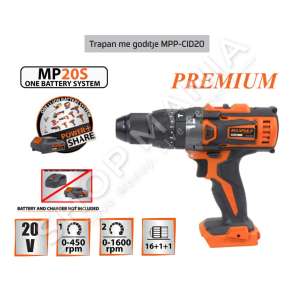 MAXPULS - TRAPAN/VIDATOR ME GODITJE & BATERI 20V - MP10290