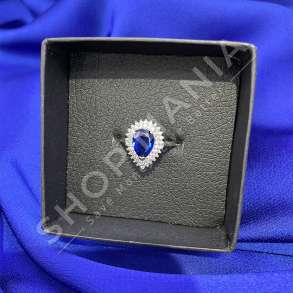 UNAZE ARGJEND ME GUR ZIRKONI BLU "FORME PIKE LOTI" - KL-180