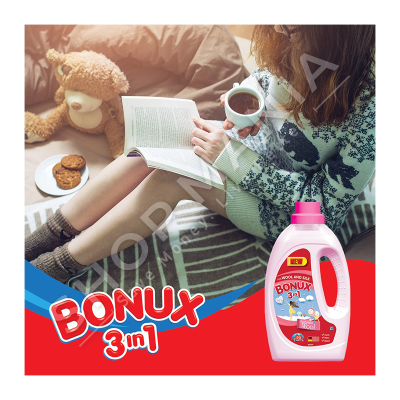 BONUX - DETERGJENT LENG 3 NE 1 PER RROBA TE LESHTA & TE MENDAFSHTA "AUSTRALIAN WOOL" - 20 LARJE