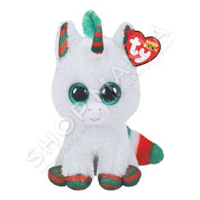 TY ATTIC TREASURES - NJEBRIRESH PREJ PELLUSHI 15CM "BEANIE BOOS SNOWFALL CHRISTMAS UNICORN" - 008421362387