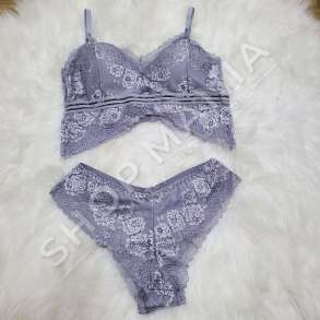 SET INTIMO GRI ME LULE ME DANTELLE - IVI-016