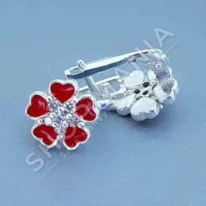 KARFICE ARGJEND ME GUR ZIRKONI "DIZAJN LULE" - DHA-BL1.4-176