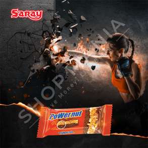 SARAY - MINI KEK ME KARAMEL, KIKIRIK & COKOLLATE "POWERNUT" - 30G