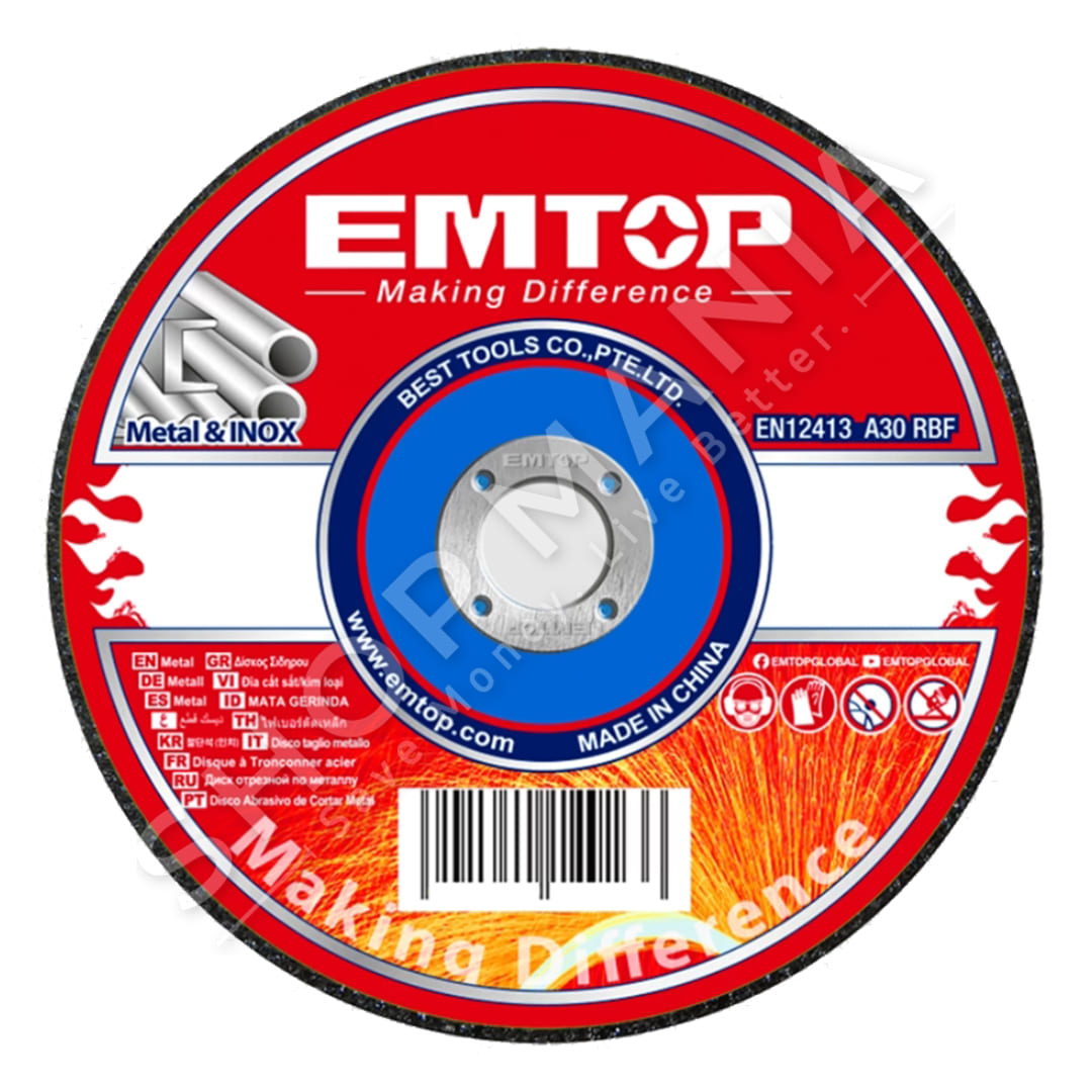 EMTOP - DISK ABRAZIV PER METAL DHE INOX 230 MM - EACD302302