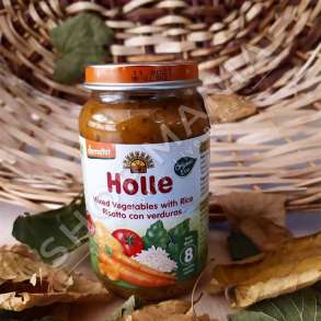 HOLLE - PURE MIKS PERIMESH & ORIZI "TE HOMOGJENIZUARA - ORGANIC" - 220G, +8 MUAJ